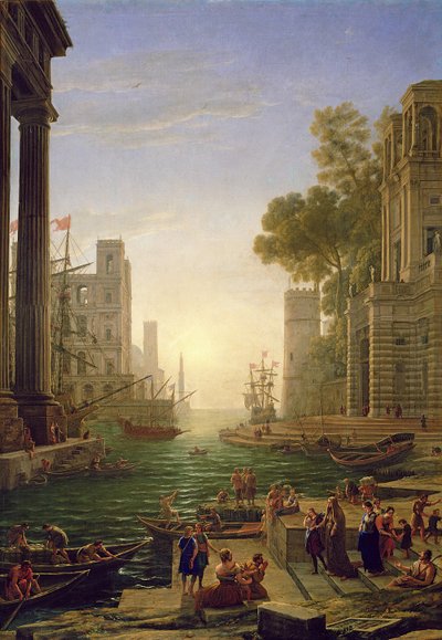 Einschiffung der Heiligen Paula Romana in Ostia, 1637-39 von Claude Lorrain